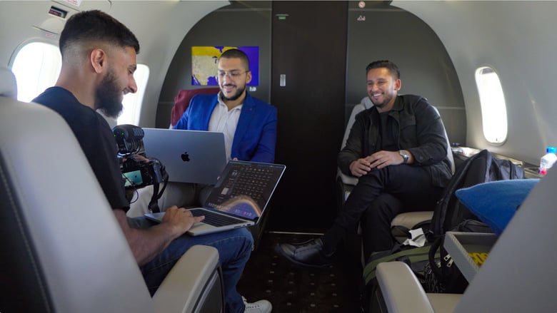 Team on Private Jet 2